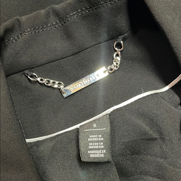 White House Black Market Black Single Button Zipper Accent Blazer - Picture 15 of 16